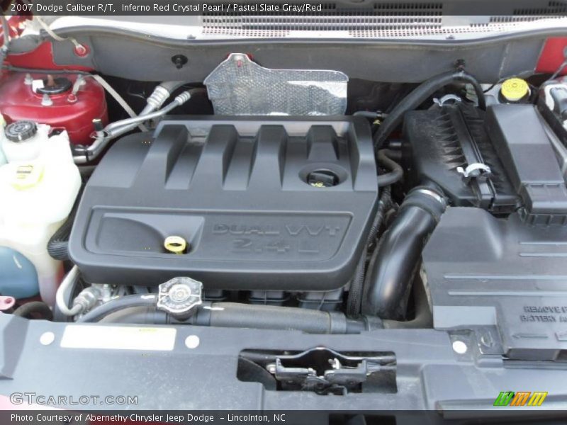 Inferno Red Crystal Pearl / Pastel Slate Gray/Red 2007 Dodge Caliber R/T