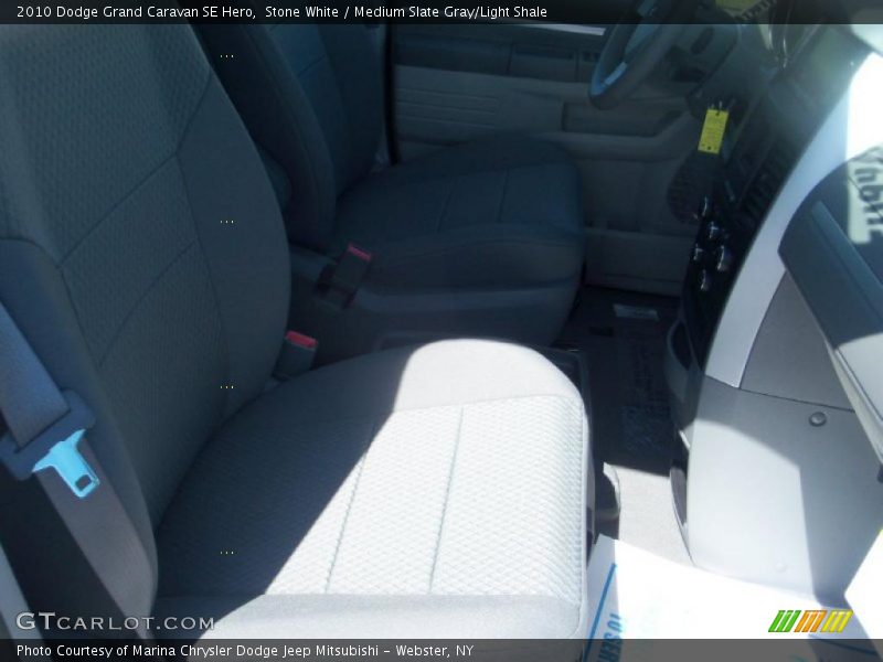 Stone White / Medium Slate Gray/Light Shale 2010 Dodge Grand Caravan SE Hero