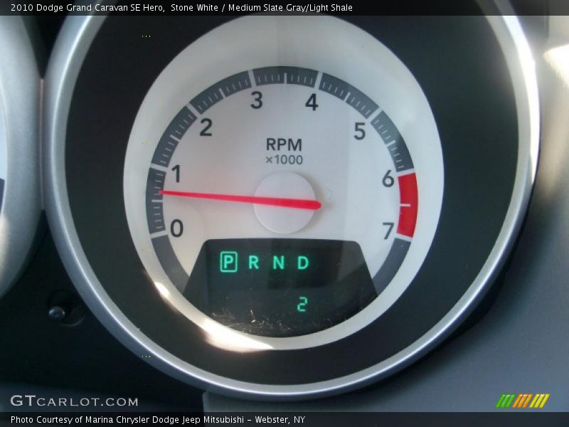 Stone White / Medium Slate Gray/Light Shale 2010 Dodge Grand Caravan SE Hero