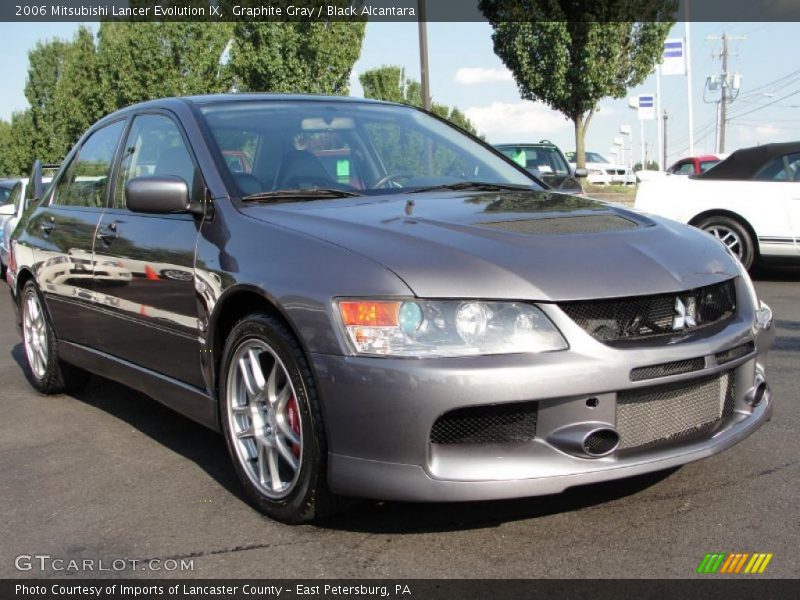 Graphite Gray / Black Alcantara 2006 Mitsubishi Lancer Evolution IX