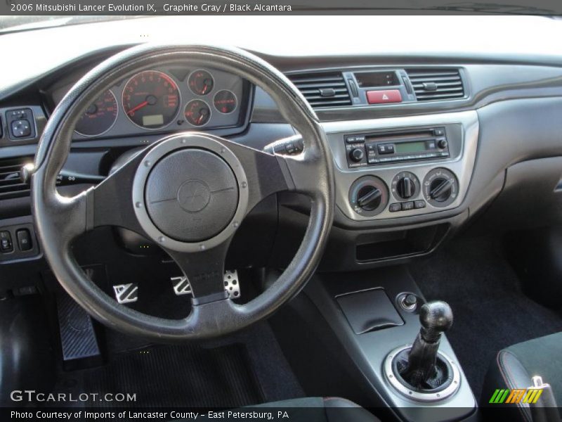 Graphite Gray / Black Alcantara 2006 Mitsubishi Lancer Evolution IX