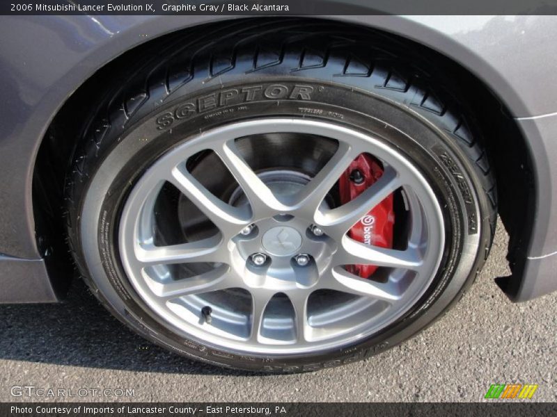 Graphite Gray / Black Alcantara 2006 Mitsubishi Lancer Evolution IX