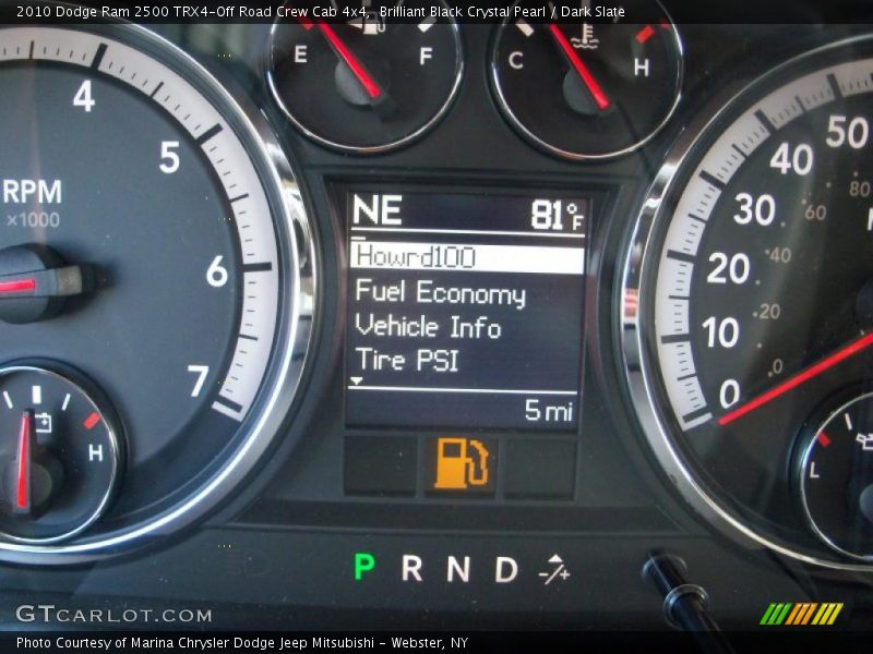 Brilliant Black Crystal Pearl / Dark Slate 2010 Dodge Ram 2500 TRX4-Off Road Crew Cab 4x4