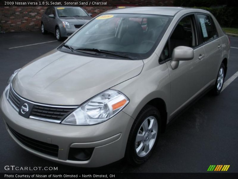 Sonoran Sand / Charcoal 2009 Nissan Versa 1.8 SL Sedan