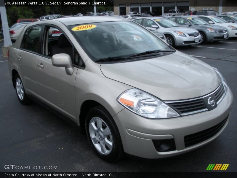 Sonoran Sand / Charcoal 2009 Nissan Versa 1.8 SL Sedan