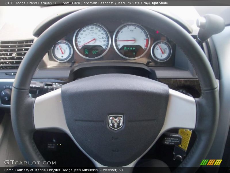 Dark Cordovan Pearlcoat / Medium Slate Gray/Light Shale 2010 Dodge Grand Caravan SXT Crew