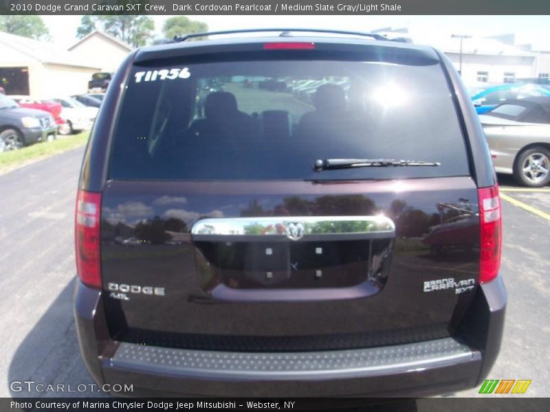 Dark Cordovan Pearlcoat / Medium Slate Gray/Light Shale 2010 Dodge Grand Caravan SXT Crew