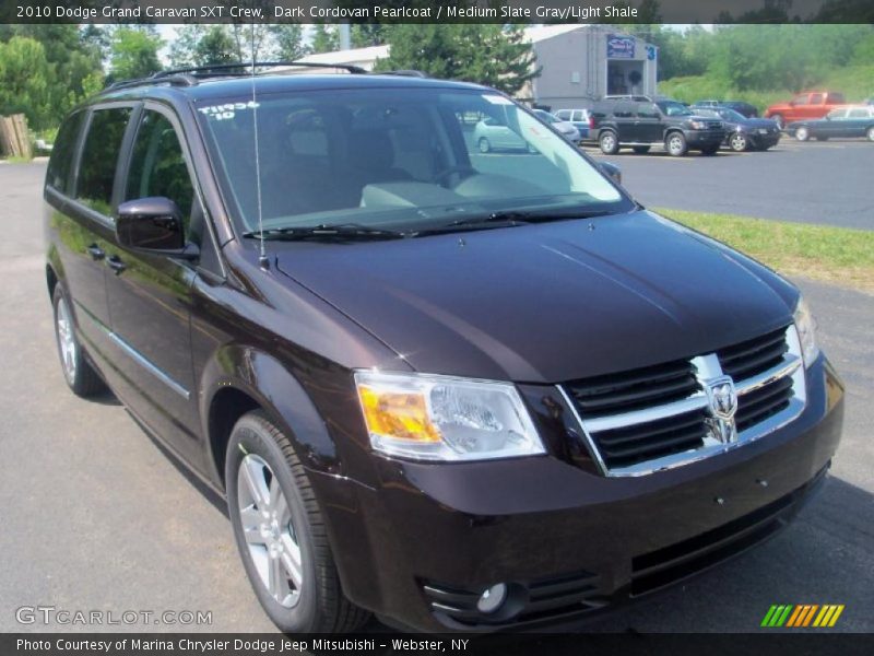 Dark Cordovan Pearlcoat / Medium Slate Gray/Light Shale 2010 Dodge Grand Caravan SXT Crew