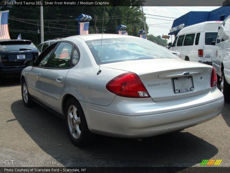 Silver Frost Metallic / Medium Graphite 2003 Ford Taurus SES