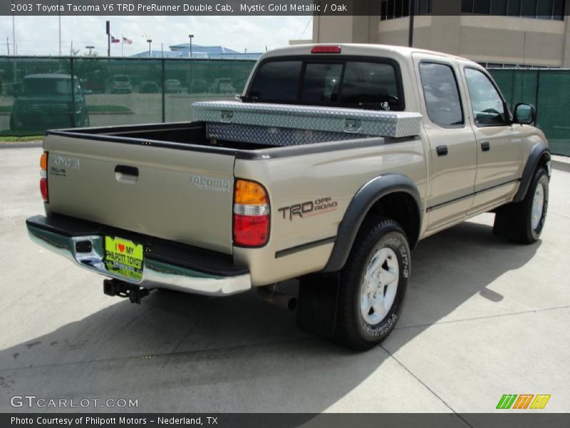 Mystic Gold Metallic / Oak 2003 Toyota Tacoma V6 TRD PreRunner Double Cab