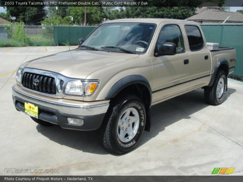Mystic Gold Metallic / Oak 2003 Toyota Tacoma V6 TRD PreRunner Double Cab