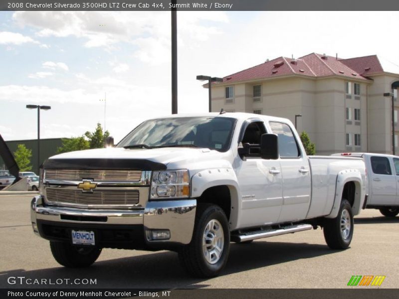 Summit White / Ebony 2008 Chevrolet Silverado 3500HD LTZ Crew Cab 4x4
