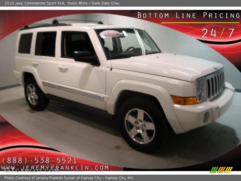 Stone White / Dark Slate Gray 2010 Jeep Commander Sport 4x4