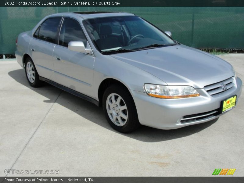 Satin Silver Metallic / Quartz Gray 2002 Honda Accord SE Sedan