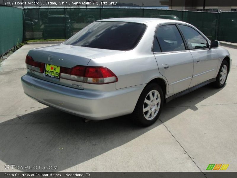 Satin Silver Metallic / Quartz Gray 2002 Honda Accord SE Sedan