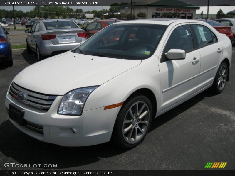 White Suede / Charcoal Black 2009 Ford Fusion SE V6