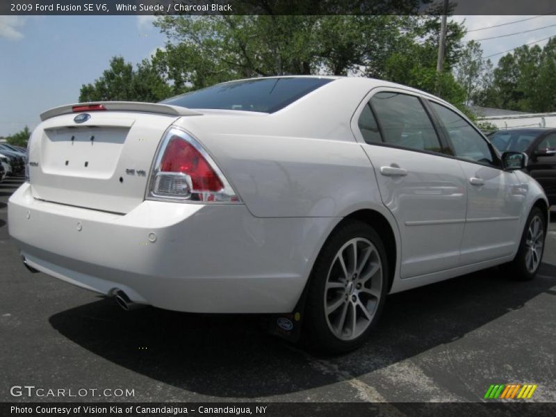 White Suede / Charcoal Black 2009 Ford Fusion SE V6