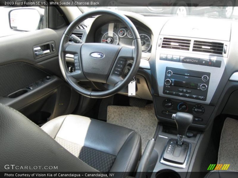 White Suede / Charcoal Black 2009 Ford Fusion SE V6
