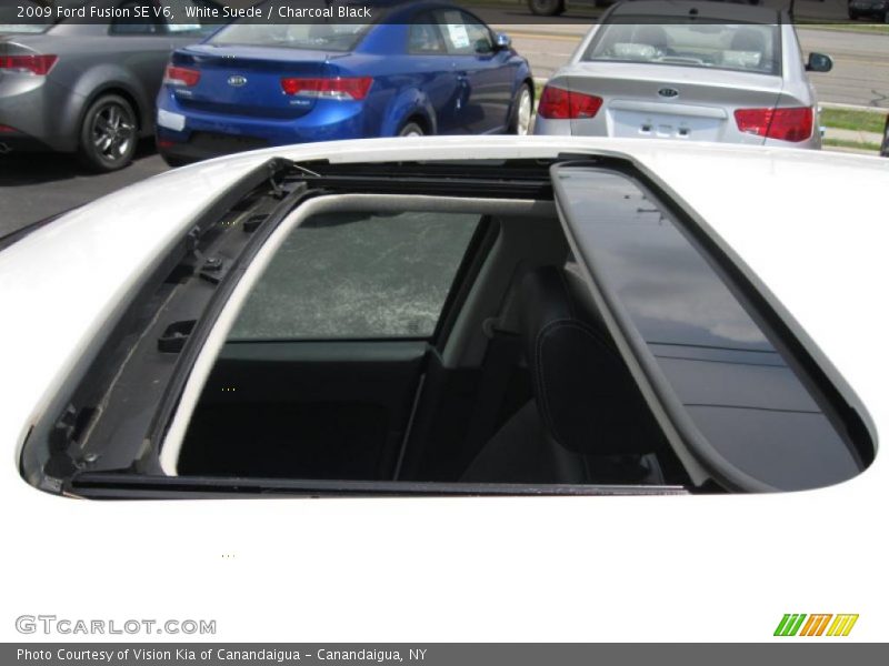 White Suede / Charcoal Black 2009 Ford Fusion SE V6