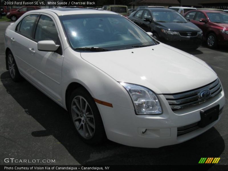 White Suede / Charcoal Black 2009 Ford Fusion SE V6