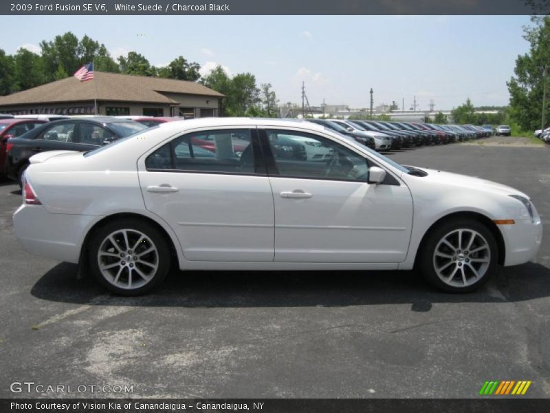 White Suede / Charcoal Black 2009 Ford Fusion SE V6