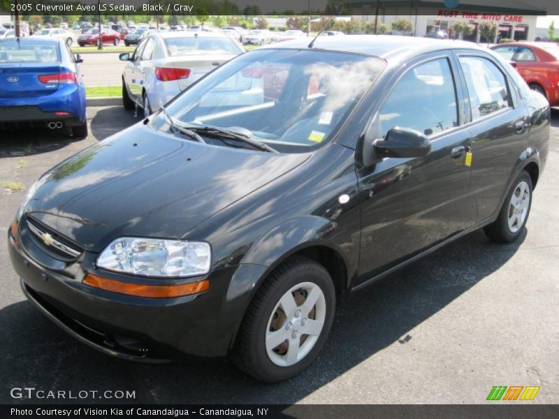 Black / Gray 2005 Chevrolet Aveo LS Sedan