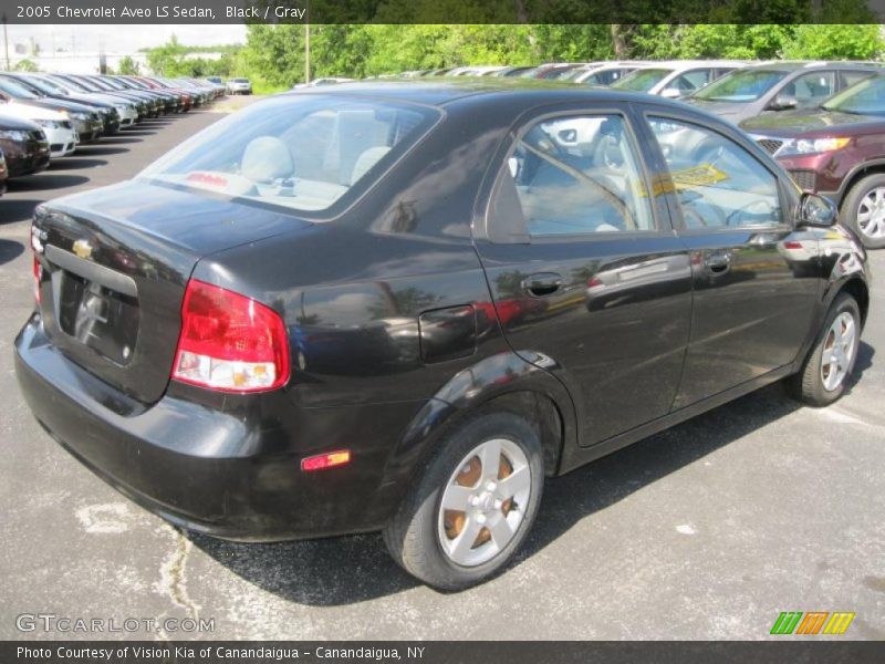Black / Gray 2005 Chevrolet Aveo LS Sedan