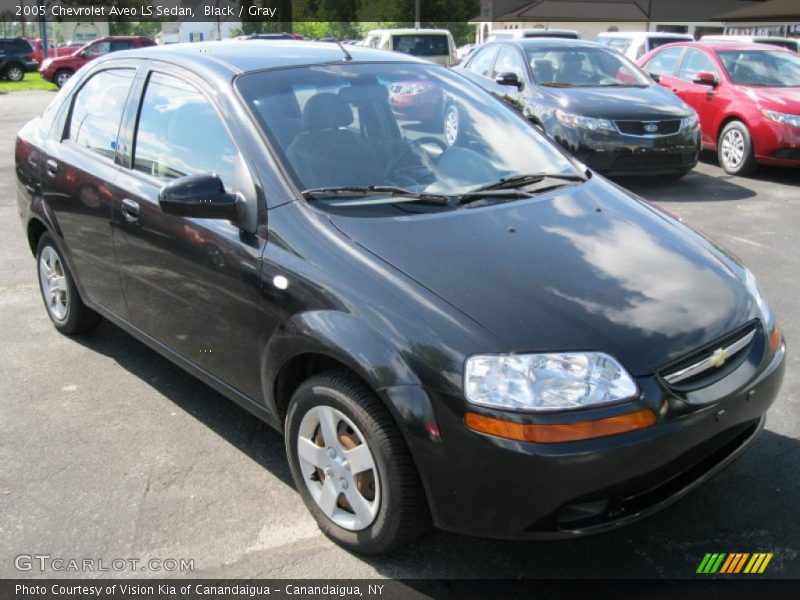 Black / Gray 2005 Chevrolet Aveo LS Sedan