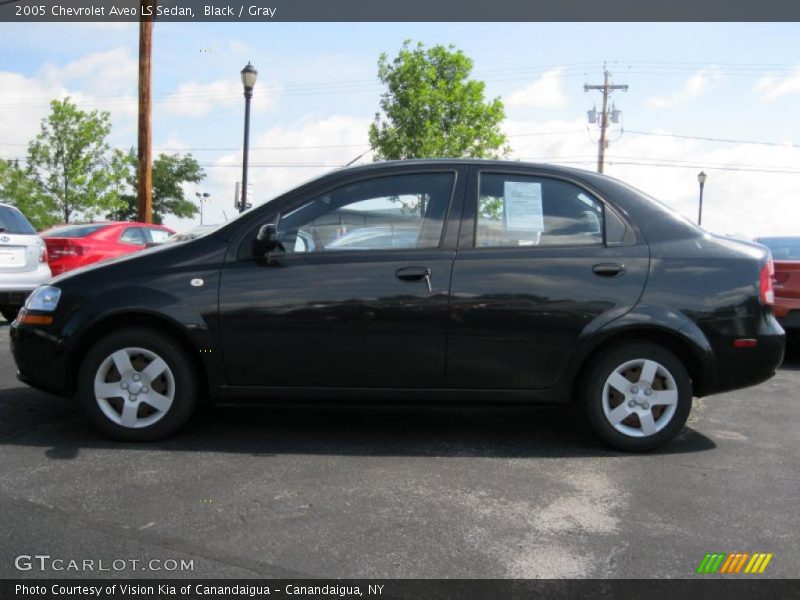 Black / Gray 2005 Chevrolet Aveo LS Sedan