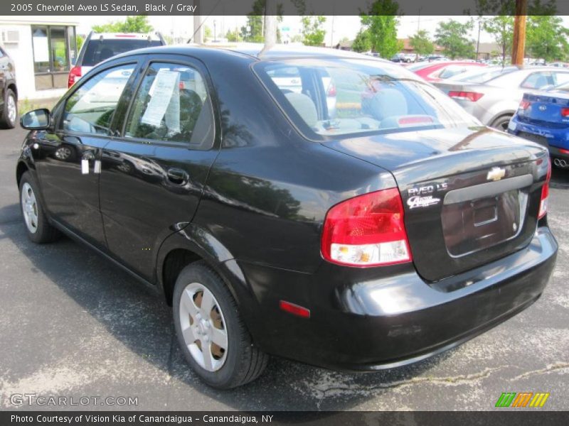 Black / Gray 2005 Chevrolet Aveo LS Sedan