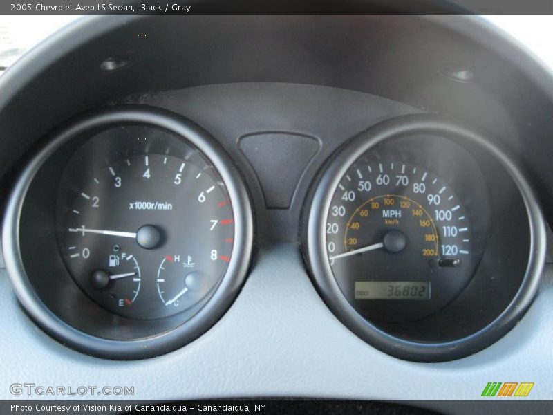 Black / Gray 2005 Chevrolet Aveo LS Sedan