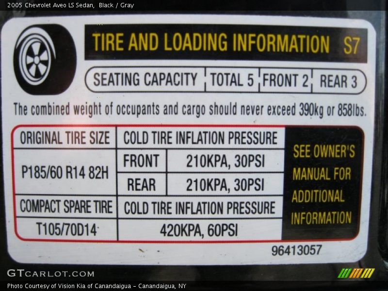 Black / Gray 2005 Chevrolet Aveo LS Sedan