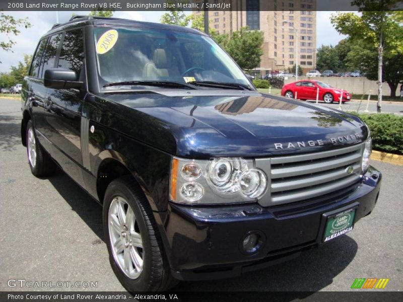 Buckingham Blue Metallic / Sand/Jet 2008 Land Rover Range Rover V8 HSE