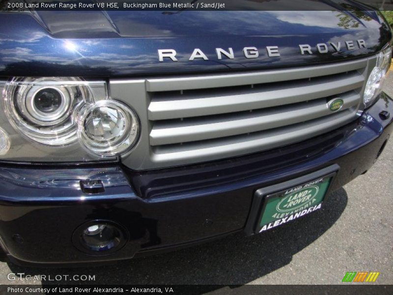 Buckingham Blue Metallic / Sand/Jet 2008 Land Rover Range Rover V8 HSE