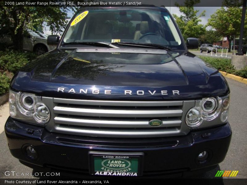 Buckingham Blue Metallic / Sand/Jet 2008 Land Rover Range Rover V8 HSE