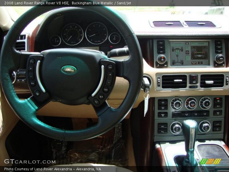 Buckingham Blue Metallic / Sand/Jet 2008 Land Rover Range Rover V8 HSE