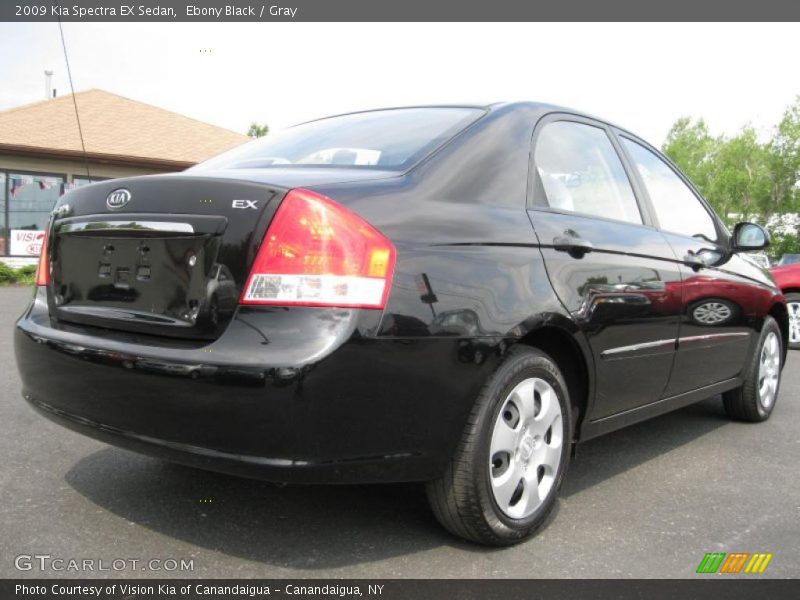 Ebony Black / Gray 2009 Kia Spectra EX Sedan