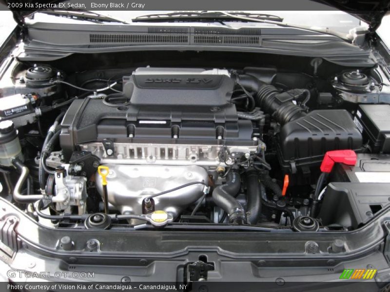 Ebony Black / Gray 2009 Kia Spectra EX Sedan