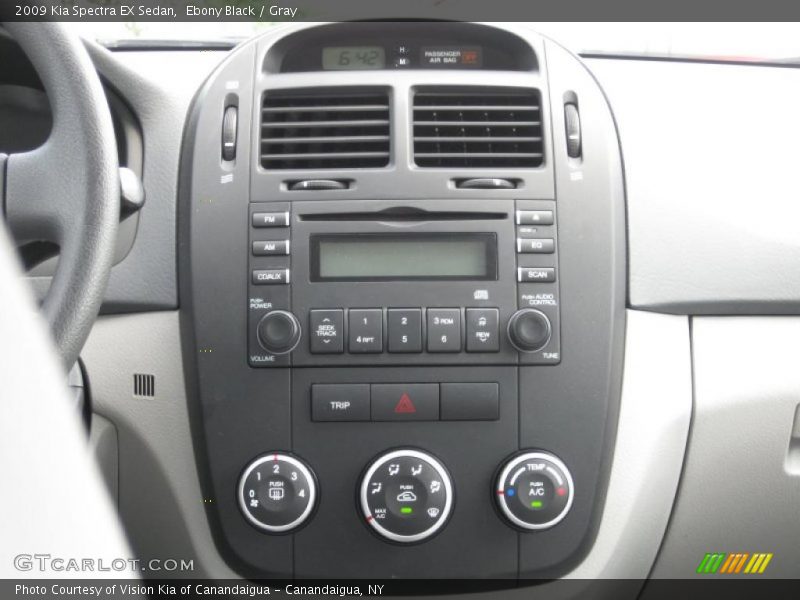 Ebony Black / Gray 2009 Kia Spectra EX Sedan