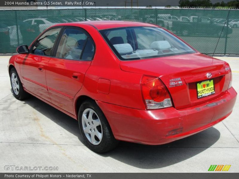 Rally Red / Gray 2004 Hyundai Elantra GLS Sedan