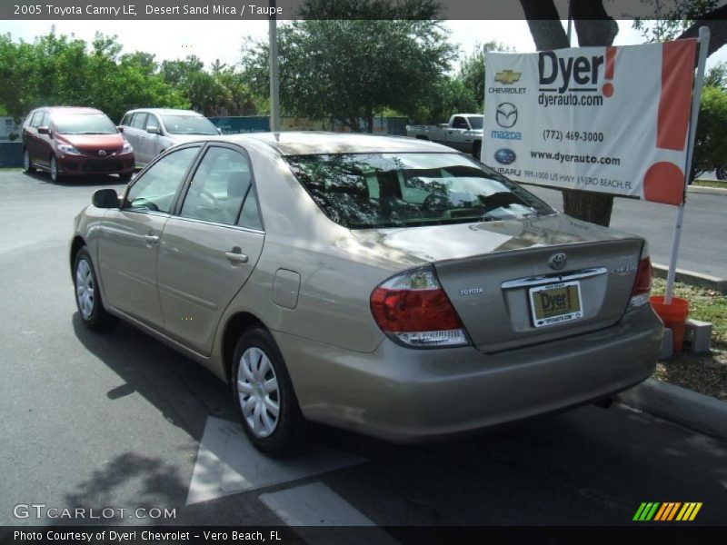 Desert Sand Mica / Taupe 2005 Toyota Camry LE