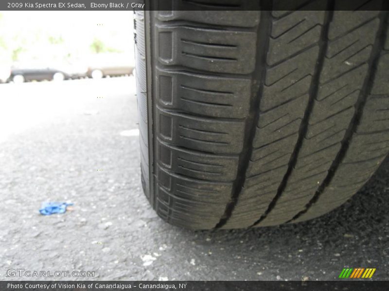 Ebony Black / Gray 2009 Kia Spectra EX Sedan