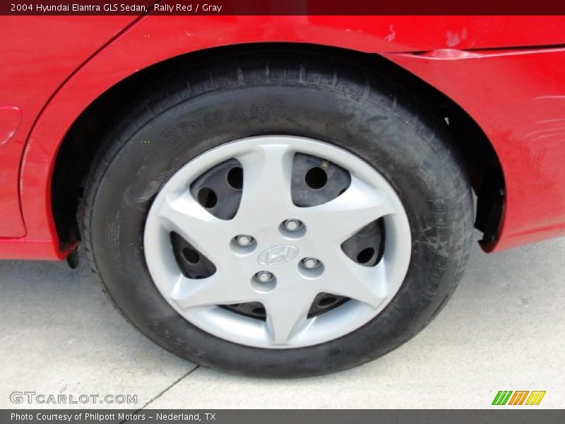 Rally Red / Gray 2004 Hyundai Elantra GLS Sedan