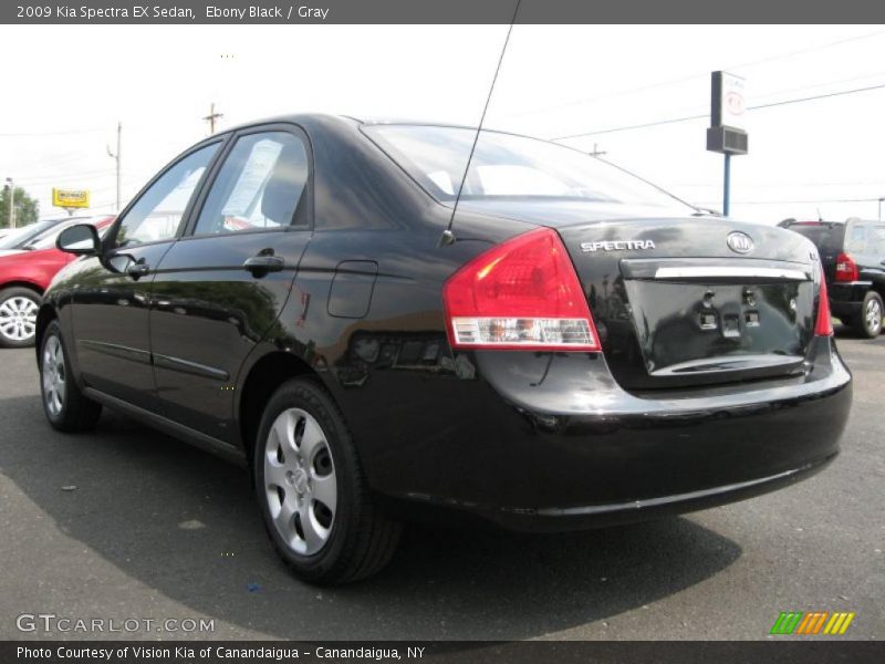 Ebony Black / Gray 2009 Kia Spectra EX Sedan