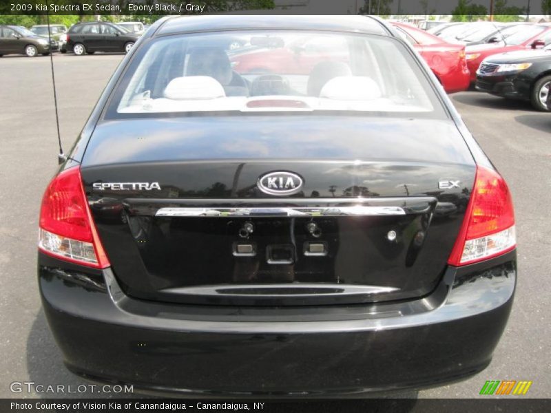 Ebony Black / Gray 2009 Kia Spectra EX Sedan