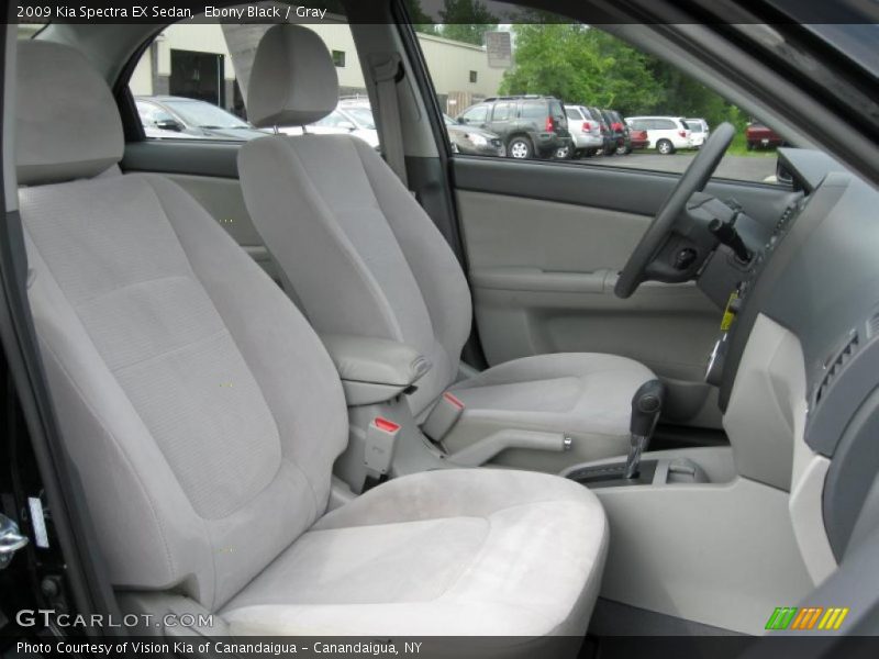 Ebony Black / Gray 2009 Kia Spectra EX Sedan