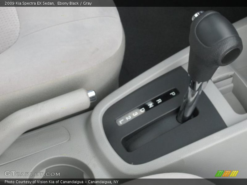 Ebony Black / Gray 2009 Kia Spectra EX Sedan