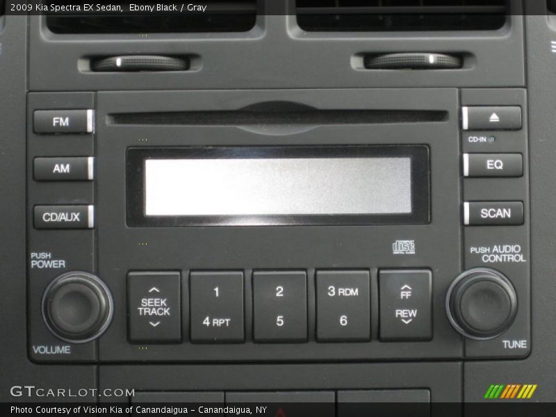 Ebony Black / Gray 2009 Kia Spectra EX Sedan