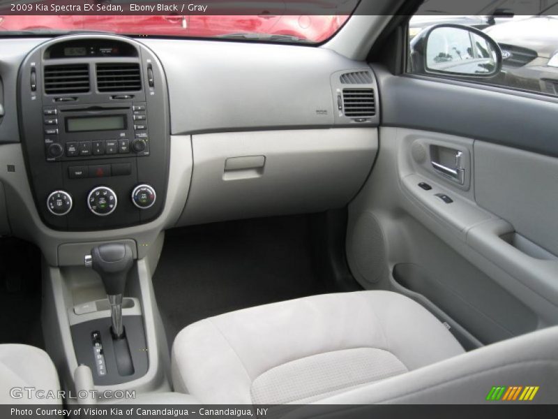 Ebony Black / Gray 2009 Kia Spectra EX Sedan