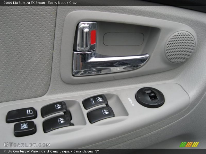 Ebony Black / Gray 2009 Kia Spectra EX Sedan